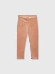 Mayoral Junior Girl Pink Velvet Leggings (3Y-8Y)