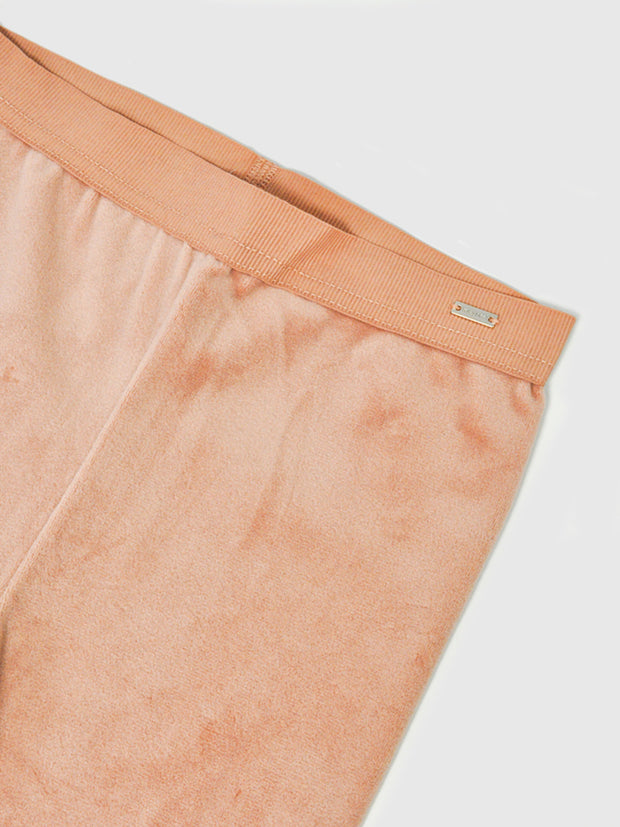 Mayoral Junior Girl Pink Velvet Leggings (3Y-8Y)