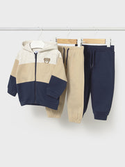 Mayoral Toddler Boy Beige & Navy Bear Tracksuit (12M-4Y)