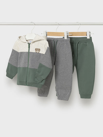 Mayoral Toddler Boy Green & Grey Bear Tracksuit (12M-4Y)