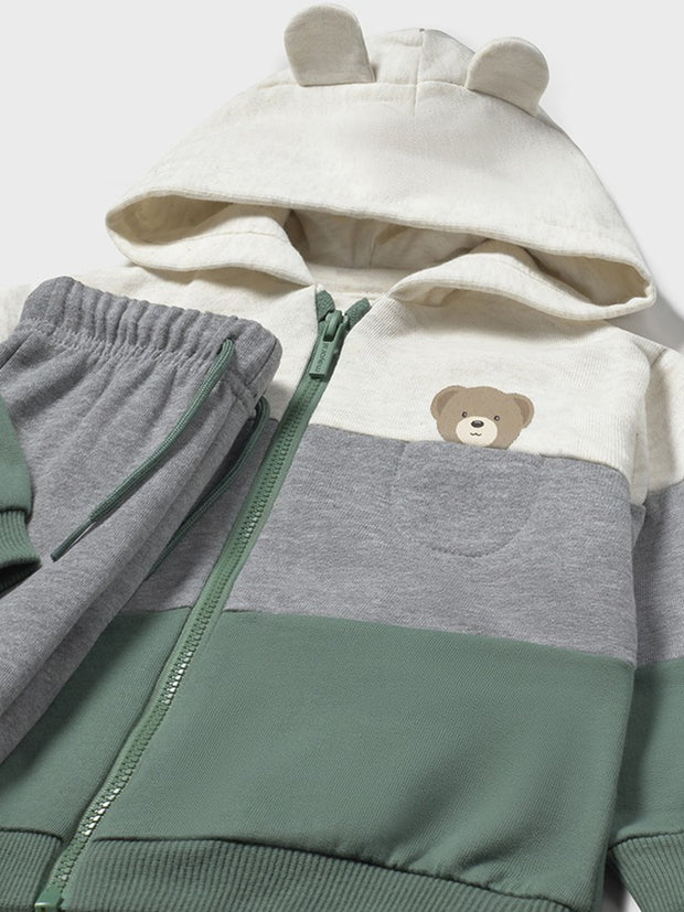 Mayoral Toddler Boy Green & Grey Bear Tracksuit (12M-4Y)
