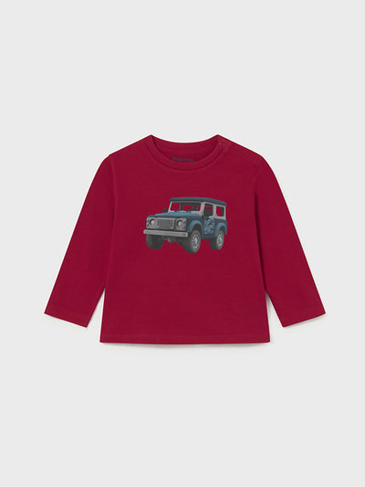Mayoral Toddler Boy Red Car Long Sleeve Top (12M-4Y)