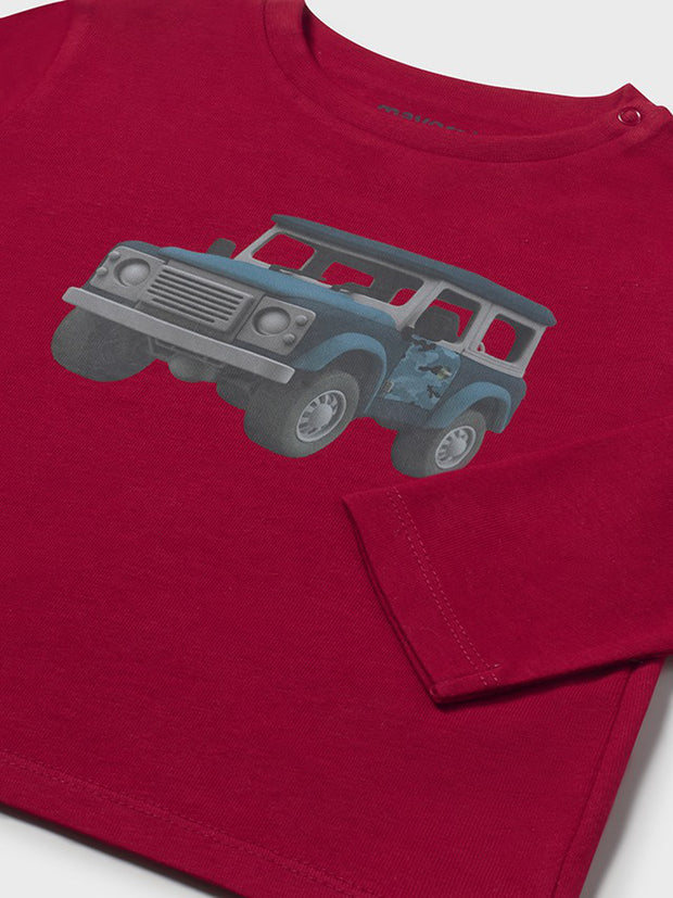 Mayoral Toddler Boy Red Car Long Sleeve Top (12M-4Y)