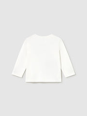 Mayoral Toddler Boy White Tractor Long Sleeve Top (12M-4Y)