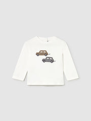 Mayoral Toddler Boy Mustard Cars Long Sleeve Top (12M-4Y)