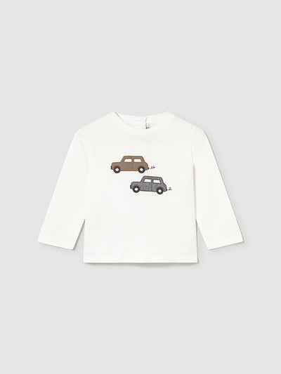 Mayoral Toddler Boy Mustard Cars Long Sleeve Top (12M-4Y)