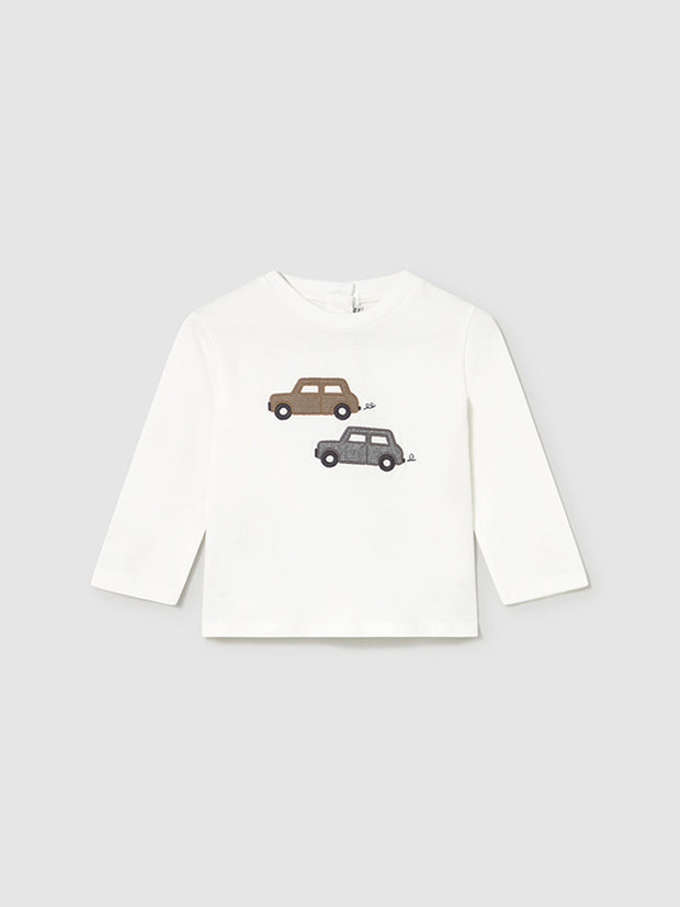 Mayoral Toddler Boy Mustard Cars Long Sleeve Top (12M-4Y)