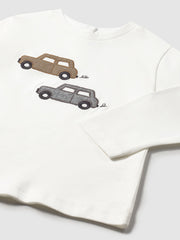 Mayoral Toddler Boy Mustard Cars Long Sleeve Top (12M-4Y)