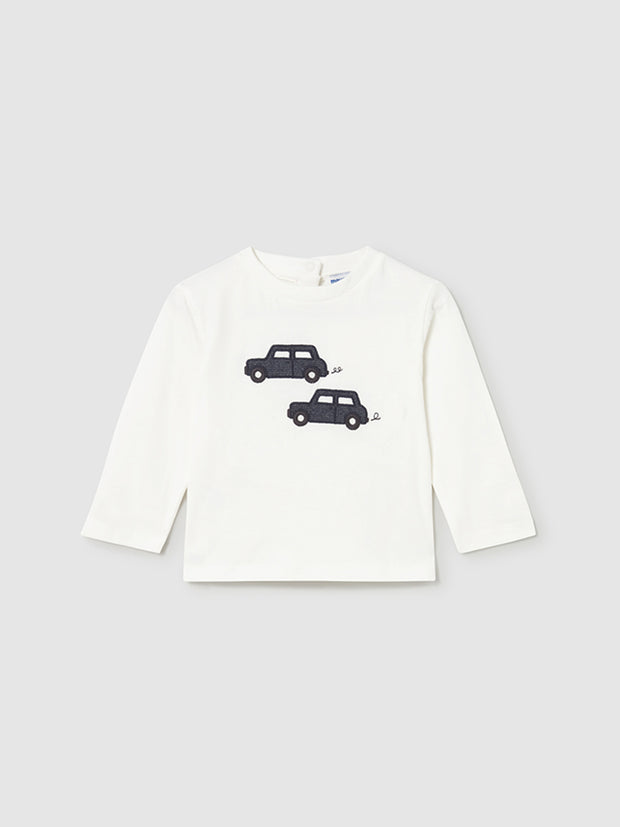 Mayoral Toddler Boy Navy Cars Long Sleeve Top (12M-4Y)