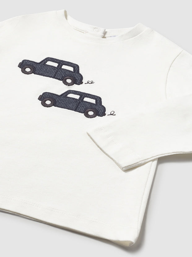 Mayoral Toddler Boy Navy Cars Long Sleeve Top (12M-4Y)
