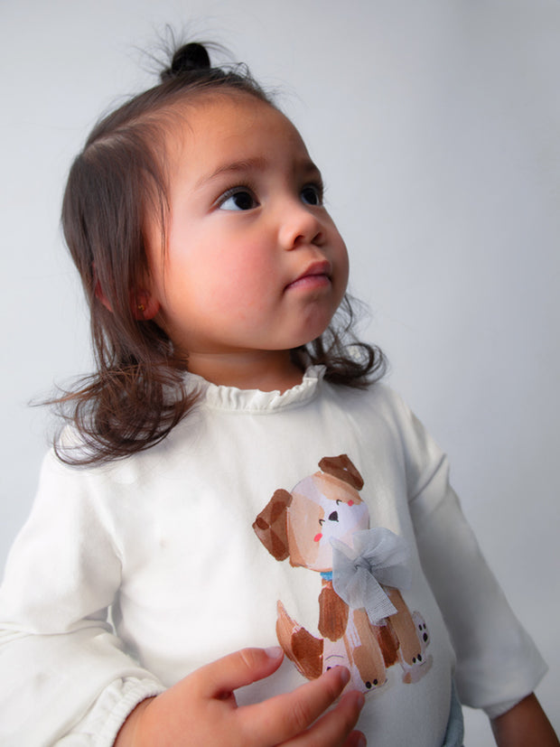 Mayoral Toddler Girl Doggy Long Sleeve Top (12M-4Y)