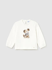 Mayoral Toddler Girl Doggy Long Sleeve Top (12M-4Y)