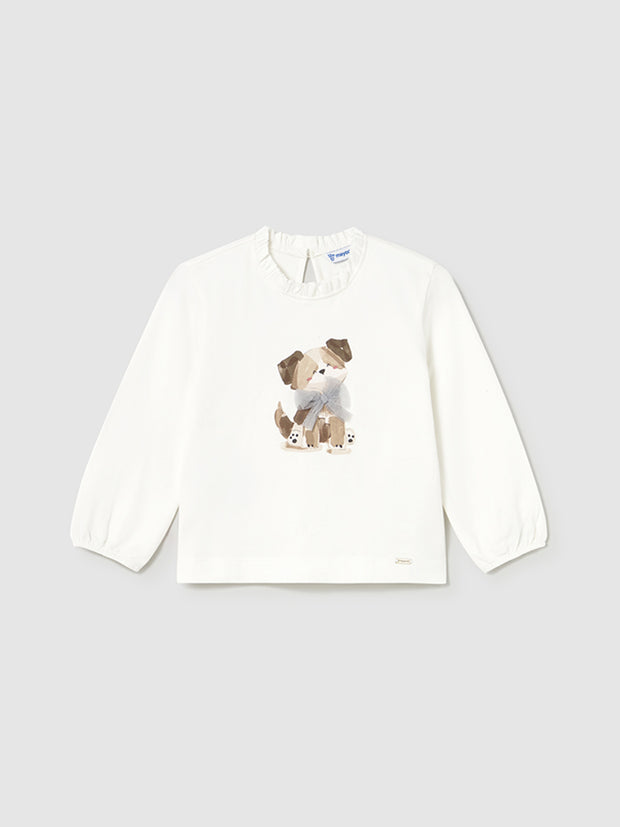 Mayoral Toddler Girl Doggy Long Sleeve Top (12M-4Y)