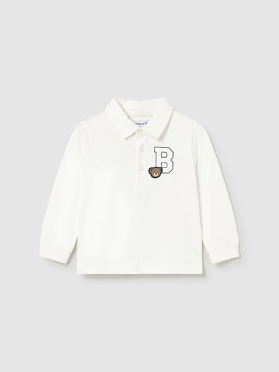 Mayoral Toddler Boy Cream Long Sleeve Top (12M-4Y)