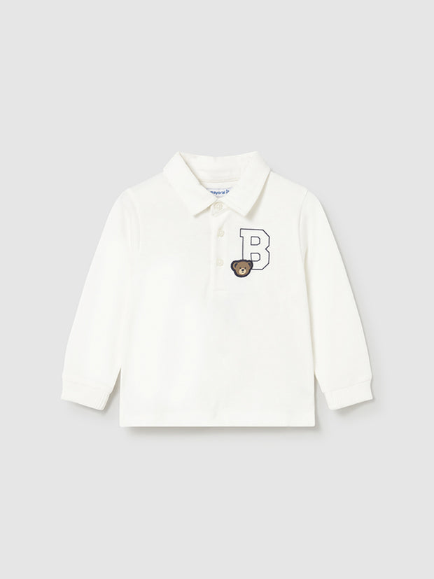 Mayoral Toddler Boy Cream Long Sleeve Top (12M-4Y)