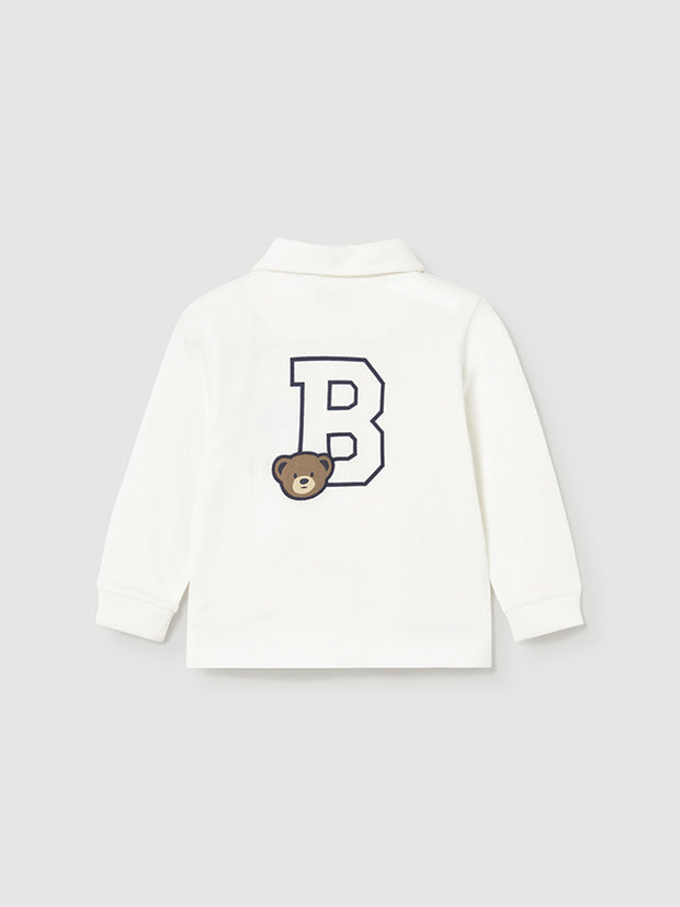 Mayoral Toddler Boy Cream Long Sleeve Top (12M-4Y)