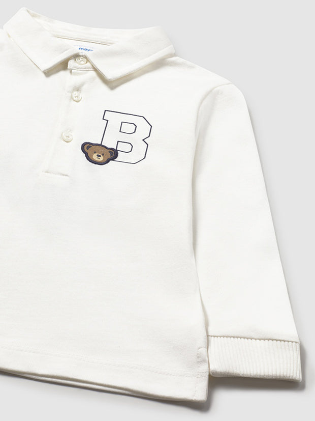 Mayoral Toddler Boy Cream Long Sleeve Top (12M-4Y)