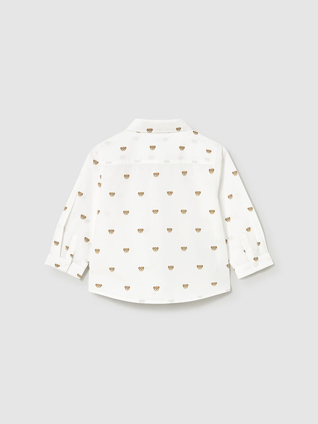Mayoral Toddler Boy White Teddy Bear Shirt (12M-4Y)