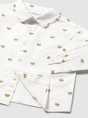 Mayoral Toddler Boy White Teddy Bear Shirt (12M-4Y)