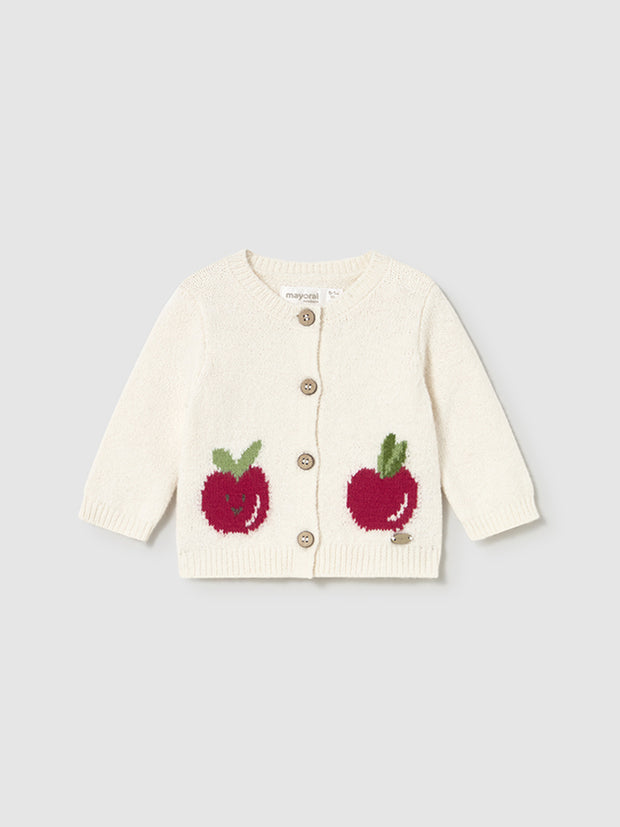 Mayoral Baby Girl Cream Apple Cardigan (2M-12M)
