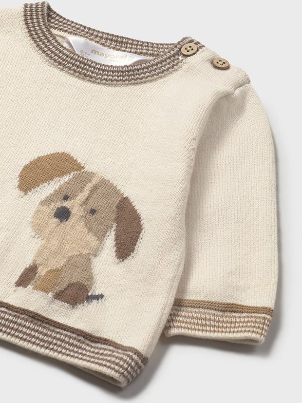 Mayoral Baby Boy Beige Doggy Knit (2M-12M)