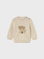 Mayoral Toddler Boy Beige Teddy Bear Knit Jumper (12M-4Y)