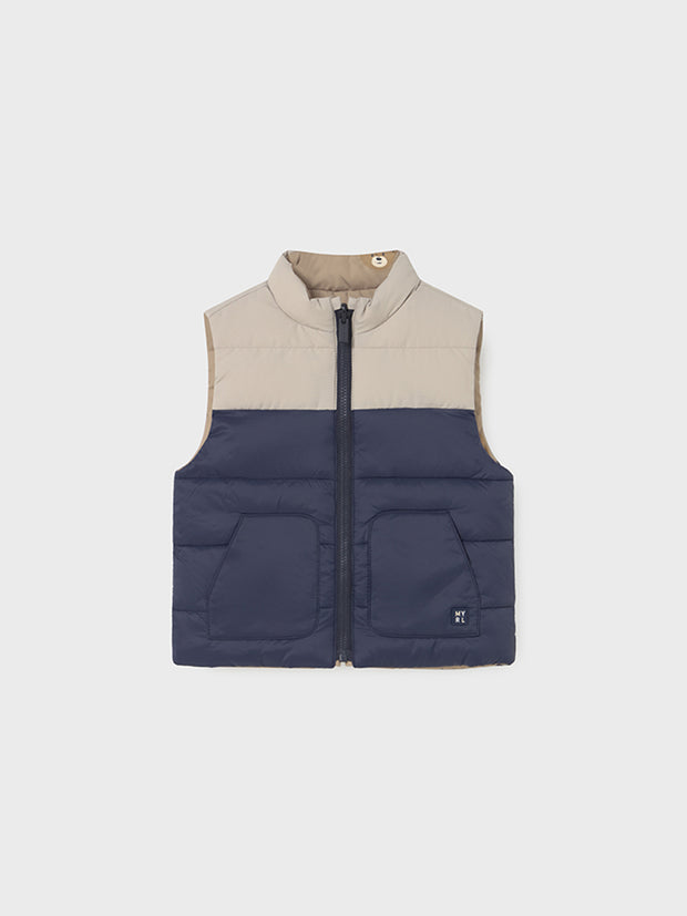 Mayoral Toddler Boy Neutral Reversible Gilet (12M-4Y)