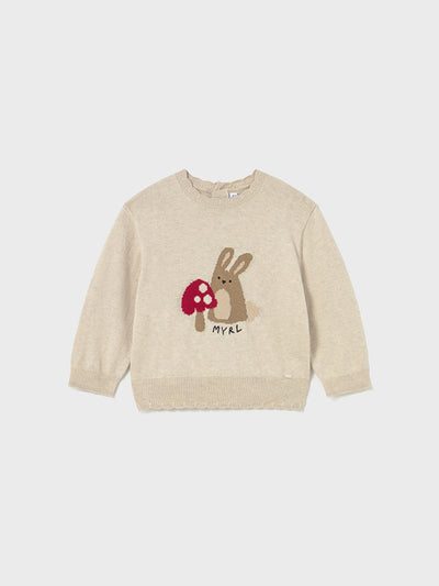 Mayoral Toddler Girl Knit Mushroom Jumper (12M-4Y)