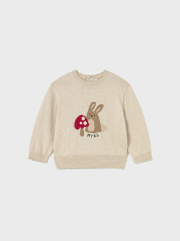 Mayoral Toddler Girl Knit Mushroom Jumper (12M-4Y)