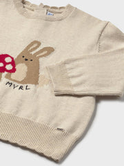 Mayoral Toddler Girl Knit Mushroom Jumper (12M-4Y)