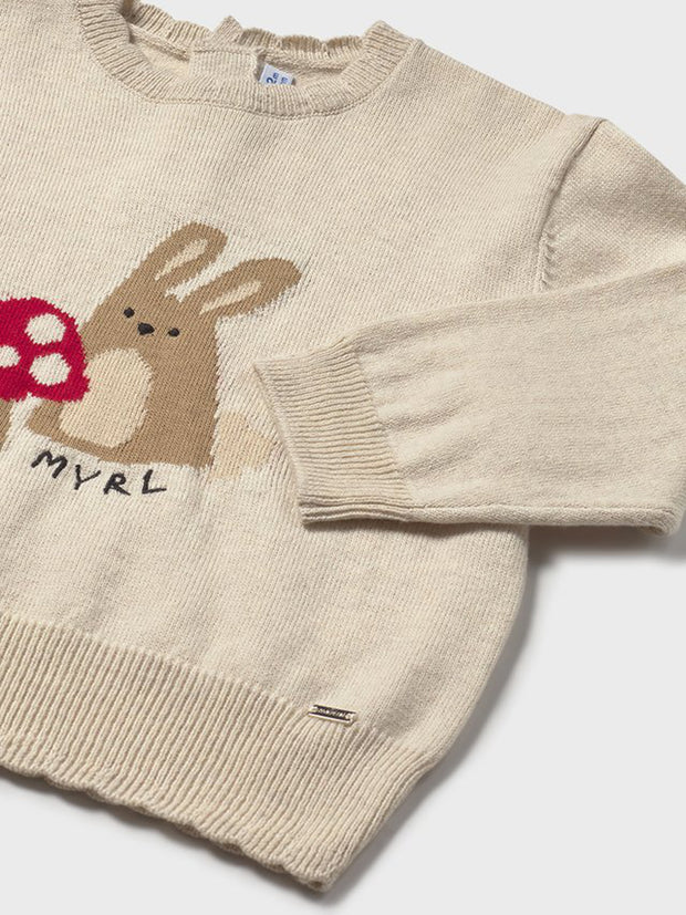 Mayoral Toddler Girl Knit Mushroom Jumper (12M-4Y)