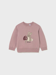 Mayoral Toddler Girl Pink Knit Mushroom Jumper (12M-4Y)