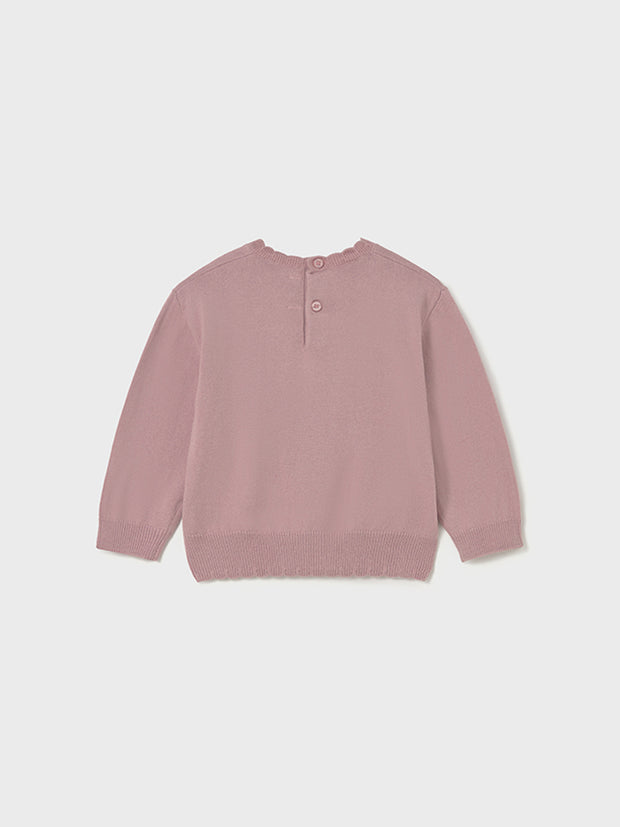 Mayoral Toddler Girl Pink Knit Mushroom Jumper (12M-4Y)