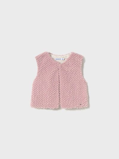 Mayoral Toddler Girl Pink Fur Vest (12M-4Y)