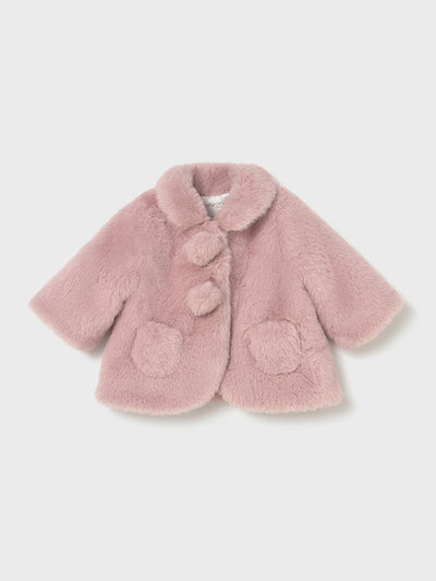 Mayoral Baby Girl Pink Fur Coat (2M-18M)