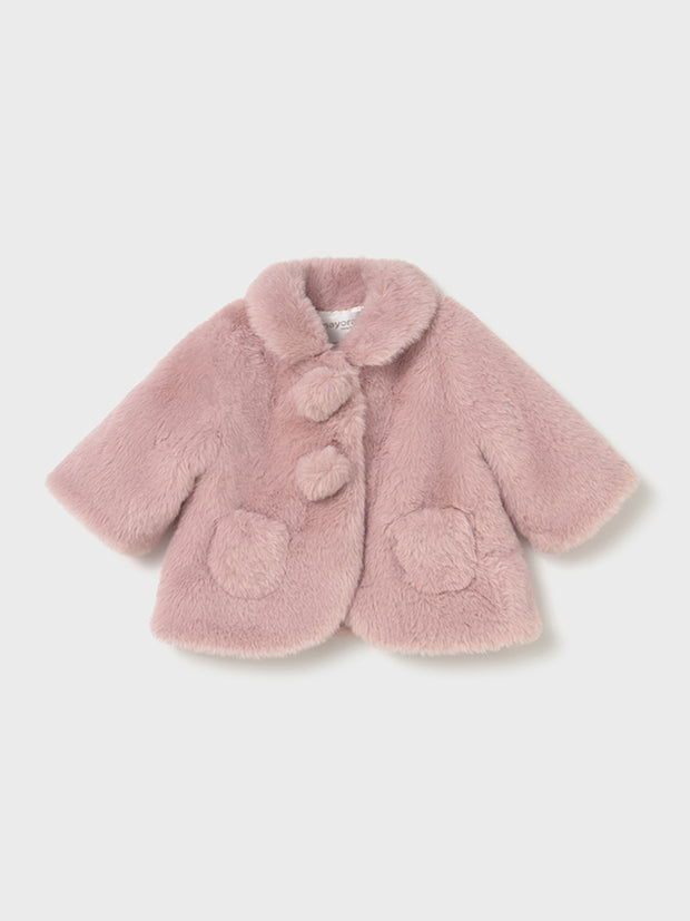 Mayoral Baby Girl Pink Fur Coat (2M-18M)