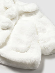 Mayoral Baby Girl White Fur Coat (2M-18M)