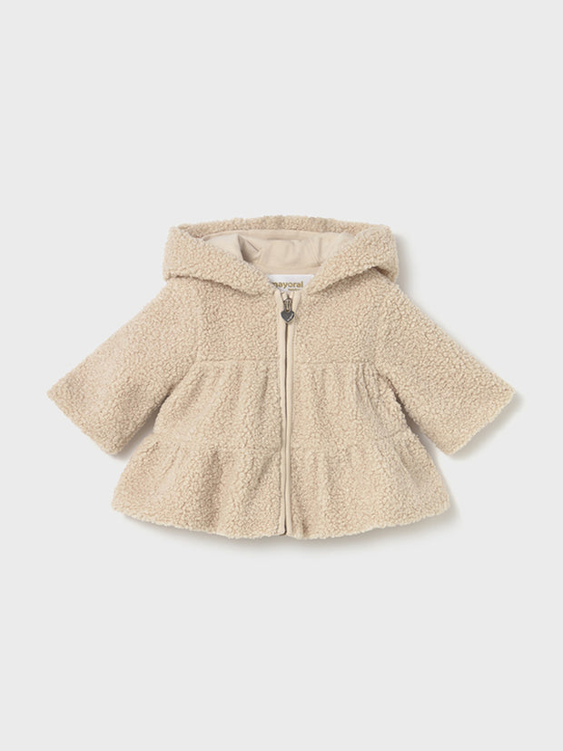 Mayoral Baby Girl Beige Sherpa Zip Up (2M-18M)
