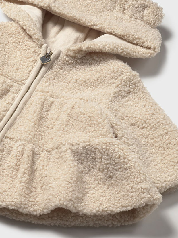 Mayoral Baby Girl Beige Sherpa Zip Up (2M-18M)