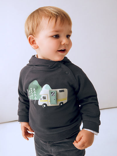 Mayoral Toddler Boy Campervan Black Hoodie (12M-4Y)