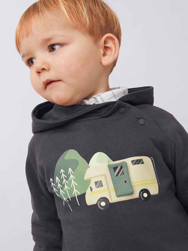 Mayoral Toddler Boy Campervan Black Hoodie (12M-4Y)