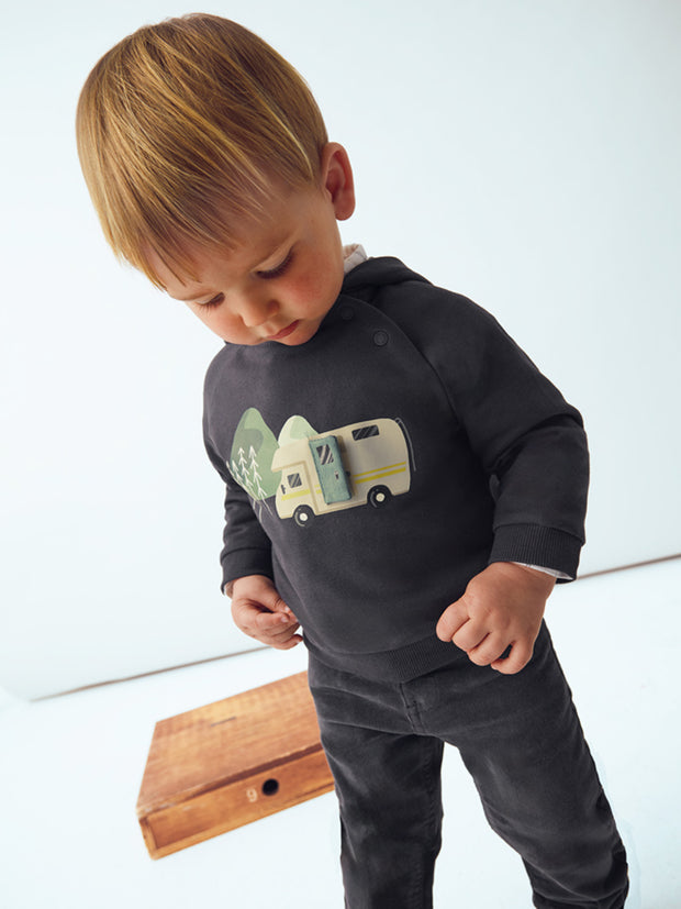 Mayoral Toddler Boy Campervan Black Hoodie (12M-4Y)