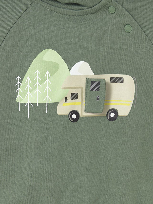 Mayoral Toddler Boy Campervan Green Hoodie (12M-4Y)