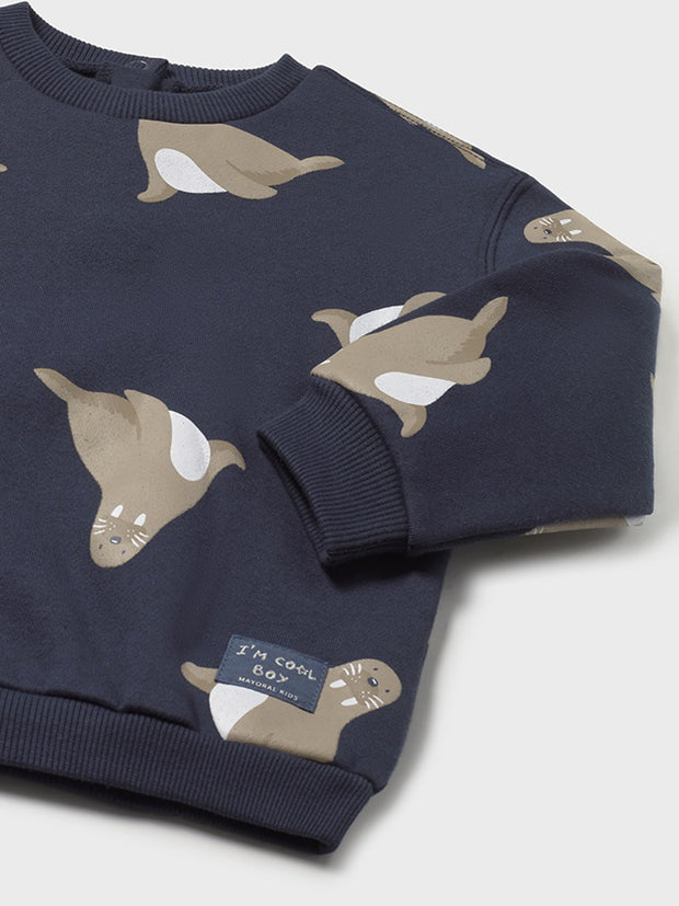 Mayoral Toddler Boy Walrus Navy Jumper (12M-4Y)