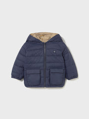 Mayoral Toddler Boy Tan & Navy Reversible Jacket (12M-4Y)