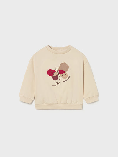 Mayoral Toddler Girl Cream Butterfly Jumper (12M-4Y)