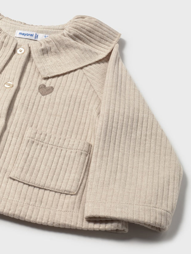 Mayoral Toddler Girl Beige Knit Jacket (12M-4Y)