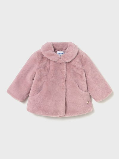 Mayoral Toddler Girl Pink Fur Jacket (12M-4Y)