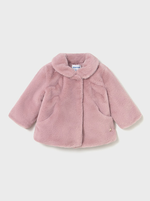 Mayoral Toddler Girl Pink Fur Jacket (12M-4Y)