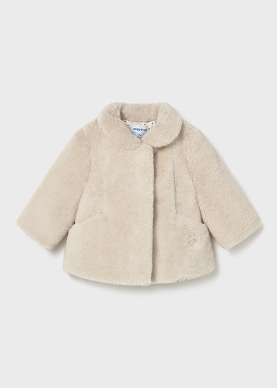 Mayoral Toddler Girl Beige Fur Jacket (12M-4Y)
